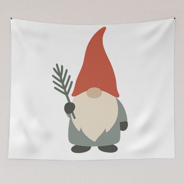 Item preview, Minimal Christmas Gnome with Pine - Cute Scandi Holiday Gnome designed and sold by PunchDrop.