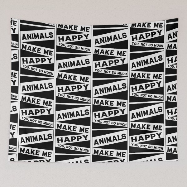 Item preview, Animals Make Me Happy Humans Make My Head Hurt Sarcastic Quote Funny Humor Gift Idea for Pet Lovers designed and sold by karibov.