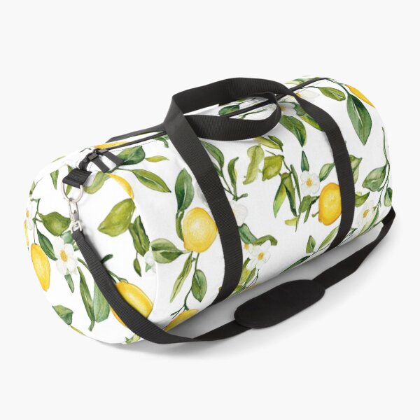 Item preview, Italian Spanish Summer Lemons with Flowers and Leaves Watercolor All Over designed and sold by Feeling Artsy.