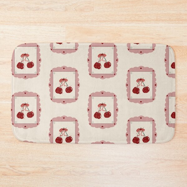 Item preview, Cute cherry with a bow in a preppy frame - red pink green designed and sold by Vaekra.
