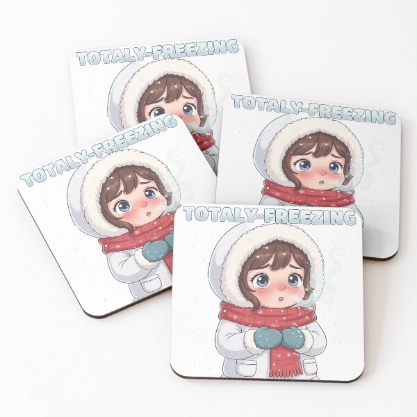 Item preview, Shivering Child Cartoon | Cozy Hoodie Girl Feeling the Cold Winter Vibe designed and sold by ToonyTeez.