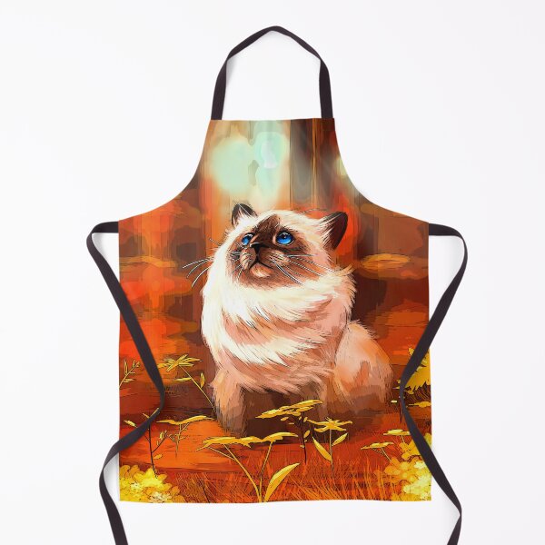 Item preview, Siamese Kitty in Autumn Leaves designed and sold by janamatrix.