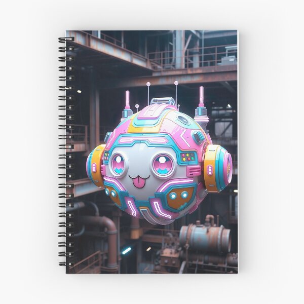 Item preview, Kawaii Cyberpunk Hover Bot – Pastel Neon Baby designed and sold by NordseeSteel.
