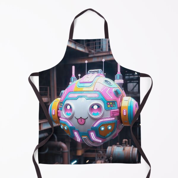Item preview, Kawaii Cyberpunk Hover Bot – Pastel Neon Baby designed and sold by NordseeSteel.