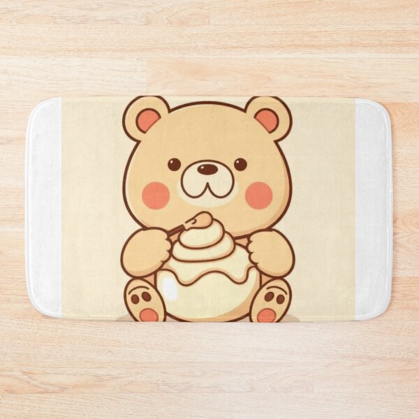 Item preview, Pudding Bear Snack Time | Kawaii Bear Digital Art | Pastel Cute Chibi Character | KokoNPudding Original designed and sold by KokoNPudding.