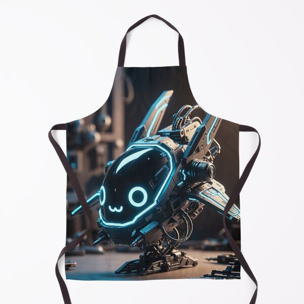 Item preview, Kawaii Cyberpunk Hover Mech – Neon Baby Robot designed and sold by NordseeSteel.
