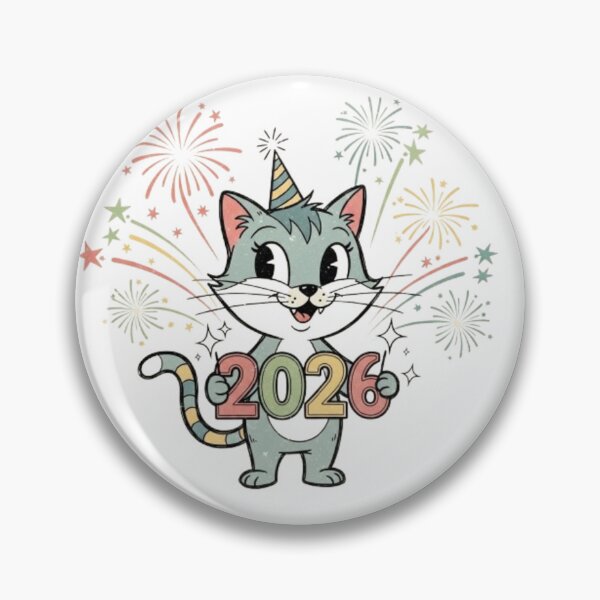 Item preview, Vintage Cat Celebrating 2026 designed and sold by PetJoyPrintsCO.
