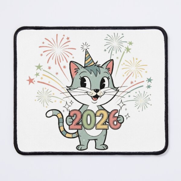 Item preview, Vintage Cat Celebrating 2026 designed and sold by PetJoyPrintsCO.