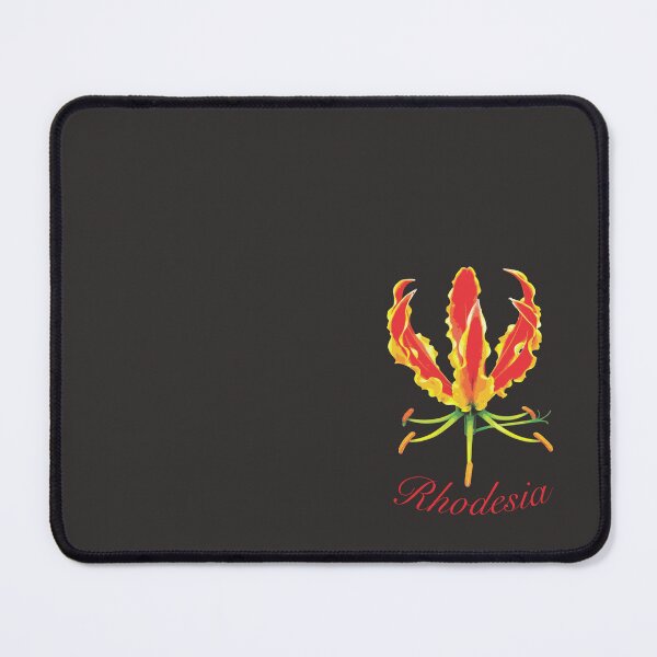 Item preview, Flame Lily “Rhodesia” — Bold Red-Gold Botanical on Black designed and sold by MvuuStudio.