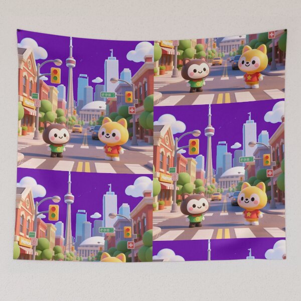Item preview, Bessarion North Toronto – 3D Cute & Comic City Scene,  designed and sold by PaintMeWorld.