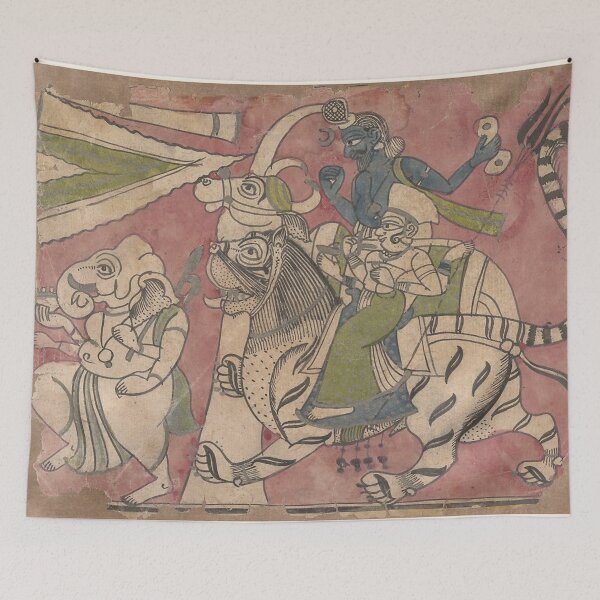 Item preview, Ganesha Leads Shiva and Durga in Procession designed and sold by AnimaliaStar.