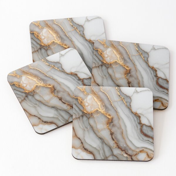 Item preview, Beautiful white and golden stone pattern designed and sold by SmileshareShop.