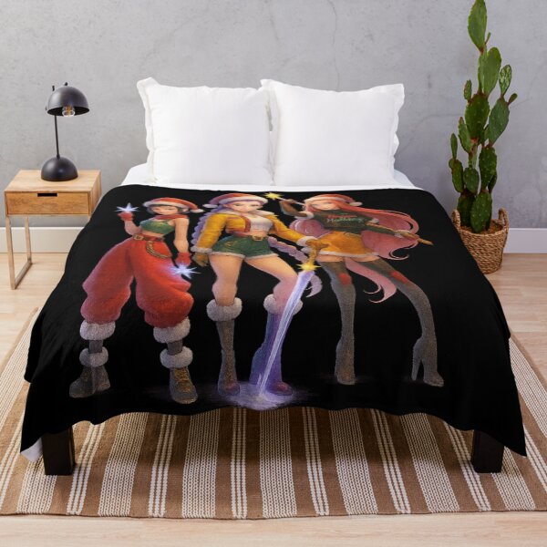 Item preview, Fantasy Holiday Girl Trio – Magical Christmas Warrior Art designed and sold by chriswils.
