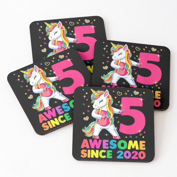Item preview, 5 Years Old Unicorn Flossing 5Th Birthday Girl Unicorn Party designed and sold by TysonLangosh.