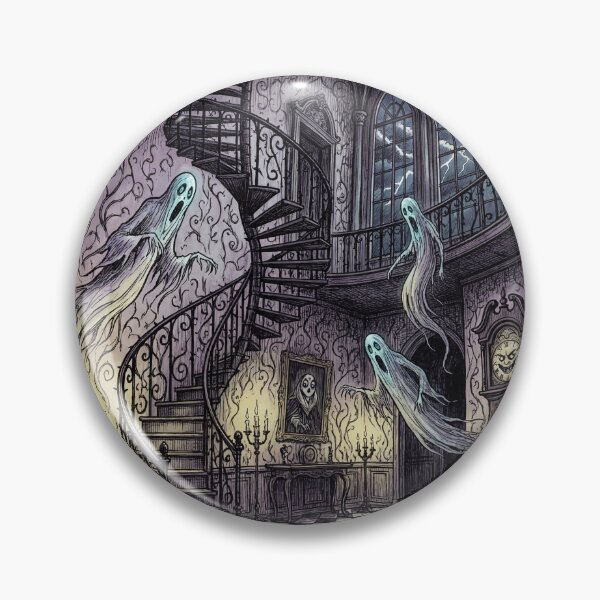Item preview, Gothic Mansion Haunting nightmare illustration art designed and sold by Vintage Designs +.