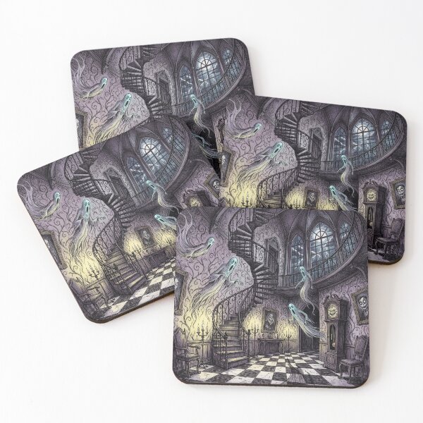 Item preview, Gothic Mansion Haunting nightmare illustration art designed and sold by Vintage Designs +.