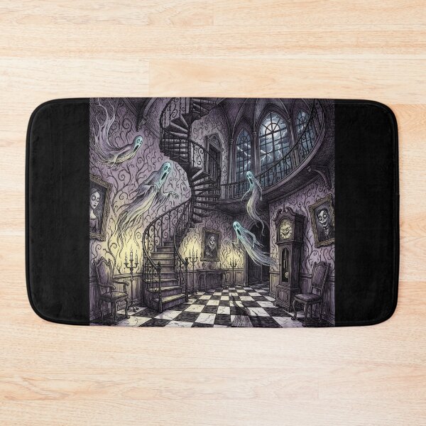 Item preview, Gothic Mansion Haunting nightmare illustration art designed and sold by Vintage Designs +.