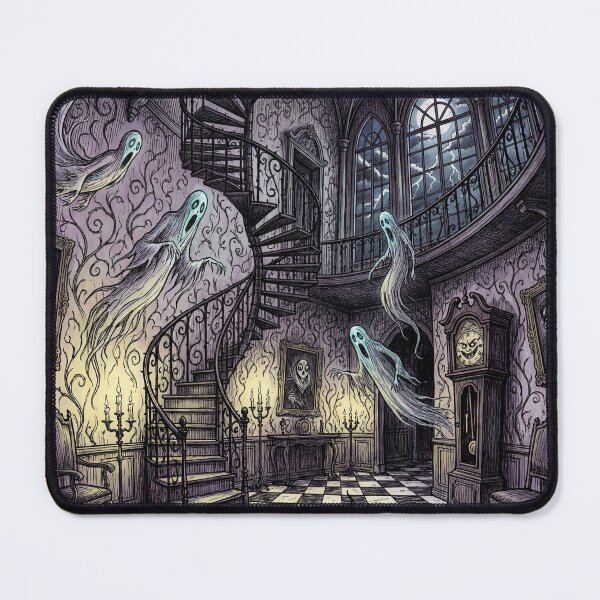 Item preview, Gothic Mansion Haunting nightmare illustration art designed and sold by Vintage Designs +.