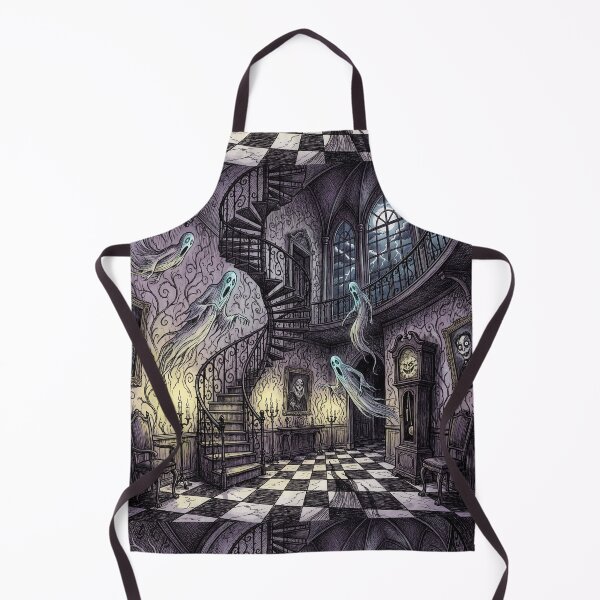 Item preview, Gothic Mansion Haunting nightmare illustration art designed and sold by Vintage Designs +.