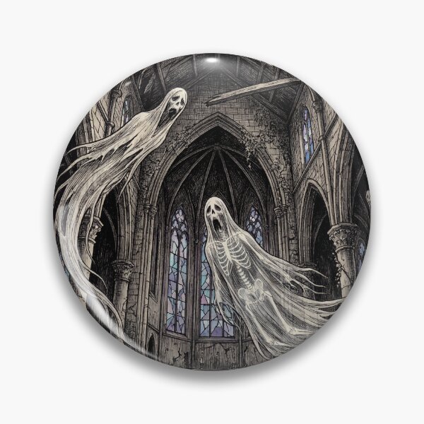 Item preview, Gothic Mansion Haunting nightmare illustration art designed and sold by Vintage Designs +.