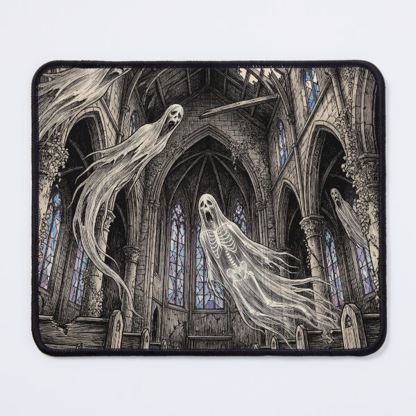 Item preview, Gothic Mansion Haunting nightmare illustration art designed and sold by Vintage Designs +.