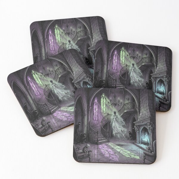 Item preview, Gothic Mansion Haunting nightmare illustration art designed and sold by Vintage Designs +.
