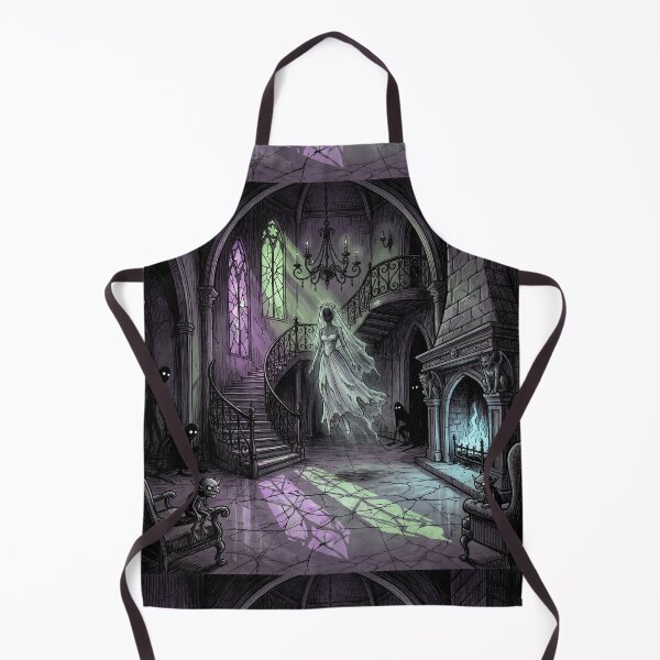 Item preview, Gothic Mansion Haunting nightmare illustration art designed and sold by Vintage Designs +.