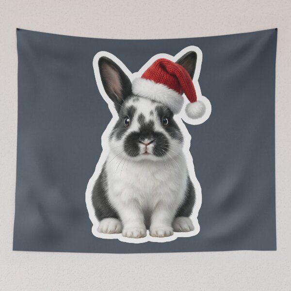 Item preview, Spotted rabbit in Christmas spirit designed and sold by DAGHO.
