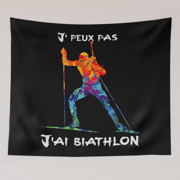 Item preview, J' Peux Pas - Biathlon Athlete Skiing – Dynamic Winter Sports Illustration designed and sold by T-Chou.