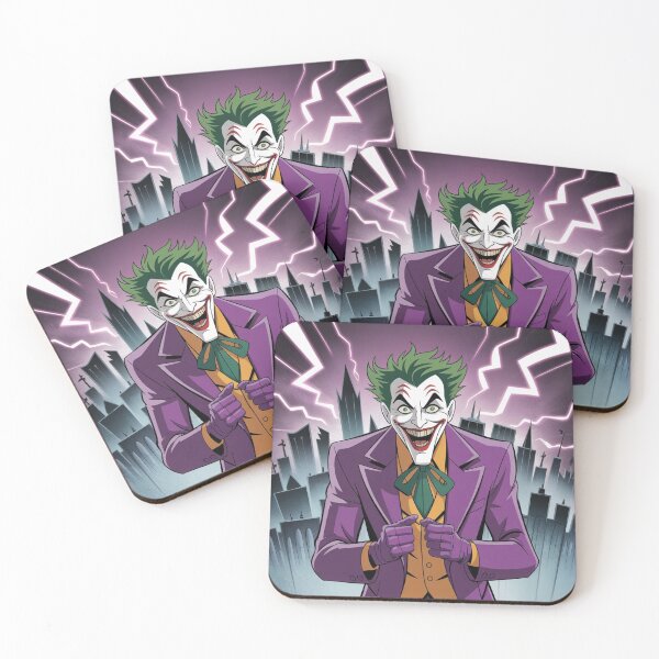 Item preview, Joker's Electric Grin: Lightning-Struck Chaos Over Gotham - DC Comics Fan Art designed and sold by Midnight Veil Designs.