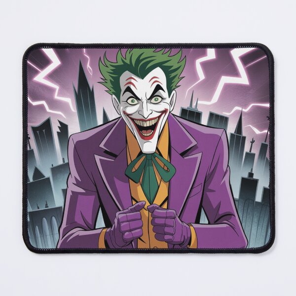 Item preview, Joker's Electric Grin: Lightning-Struck Chaos Over Gotham - DC Comics Fan Art designed and sold by Midnight Veil Designs.