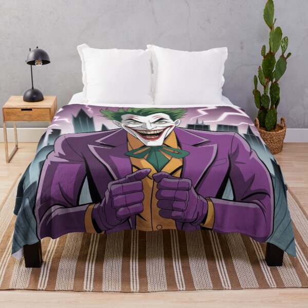 Item preview, Joker's Electric Grin: Lightning-Struck Chaos Over Gotham - DC Comics Fan Art designed and sold by Midnight Veil Designs.