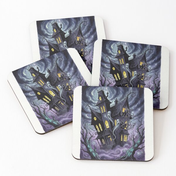 Item preview, Gothic Mansion Haunting nightmare illustration art designed and sold by Vintage Designs +.