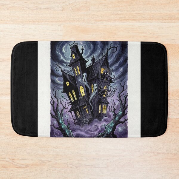 Item preview, Gothic Mansion Haunting nightmare illustration art designed and sold by Vintage Designs +.