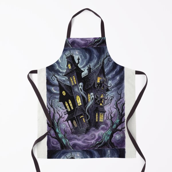 Item preview, Gothic Mansion Haunting nightmare illustration art designed and sold by Vintage Designs +.