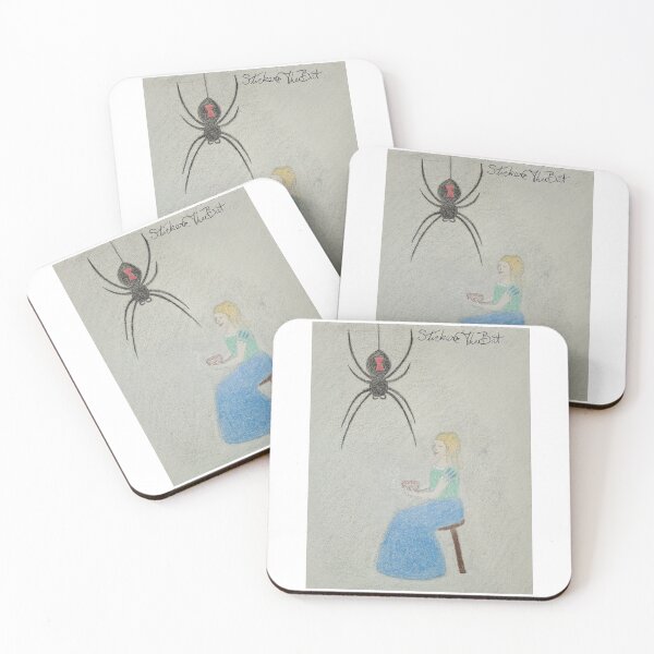 Item preview, Little Miss Muffet and Giant Black Widow  designed and sold by StickersTheBat.