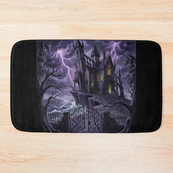 Item preview, Gothic Mansion Haunting nightmare illustration art designed and sold by Vintage Designs +.