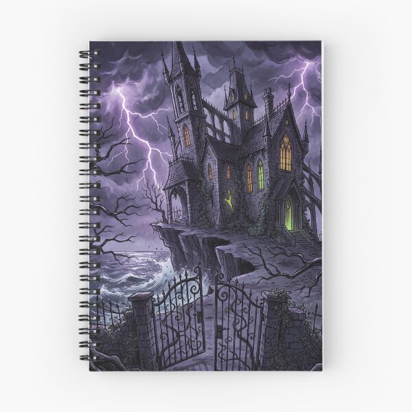 Item preview, Gothic Mansion Haunting nightmare illustration art designed and sold by Vintage Designs +.