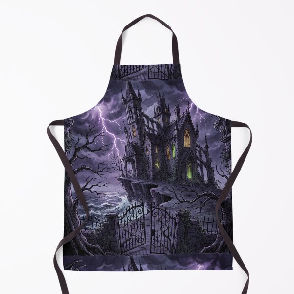 Item preview, Gothic Mansion Haunting nightmare illustration art designed and sold by Vintage Designs +.