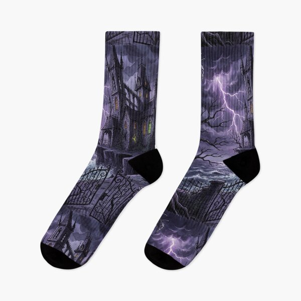 Item preview, Gothic Mansion Haunting nightmare illustration art designed and sold by Vintage Designs +.