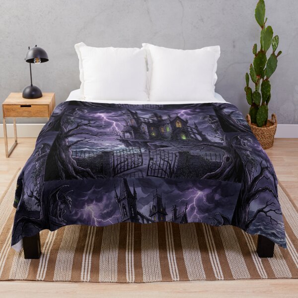 Item preview, Gothic Mansion Haunting nightmare illustration art designed and sold by Vintage Designs +.