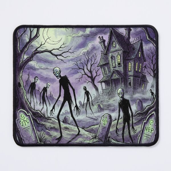 Item preview, Gothic Mansion Haunting nightmare illustration art designed and sold by Vintage Designs +.
