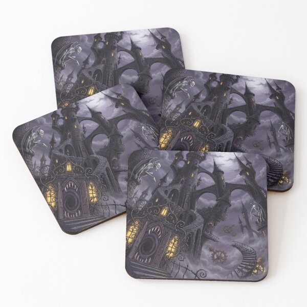 Item preview, Gothic Mansion Haunting nightmare illustration art designed and sold by Vintage Designs +.
