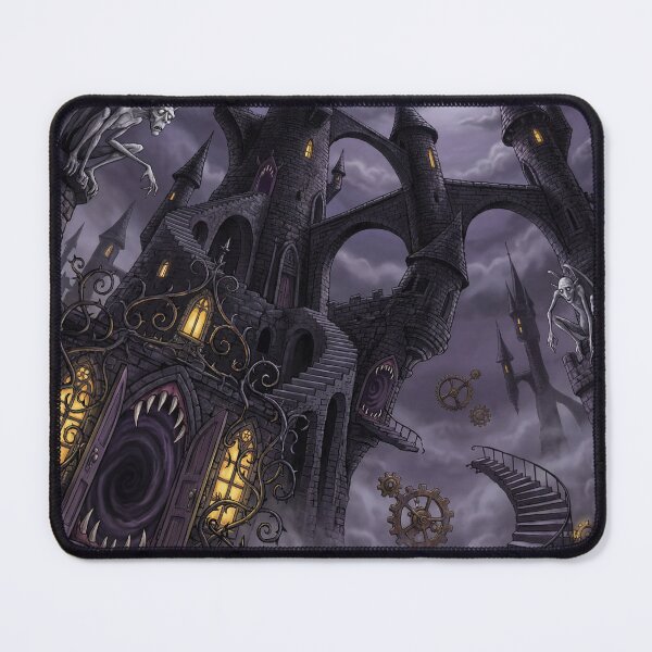 Item preview, Gothic Mansion Haunting nightmare illustration art designed and sold by Vintage Designs +.