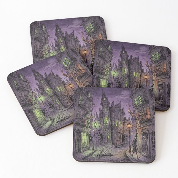 Item preview, Gothic Mansion Haunting nightmare illustration art designed and sold by Vintage Designs +.