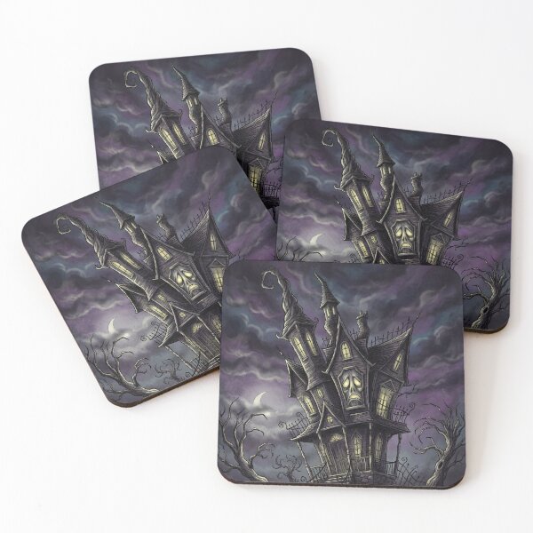 Item preview, Gothic Mansion Haunting nightmare illustration art designed and sold by Vintage Designs +.