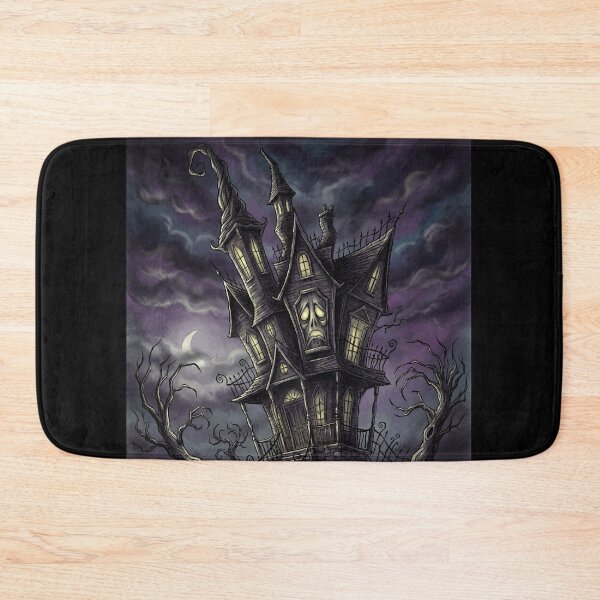 Item preview, Gothic Mansion Haunting nightmare illustration art designed and sold by Vintage Designs +.
