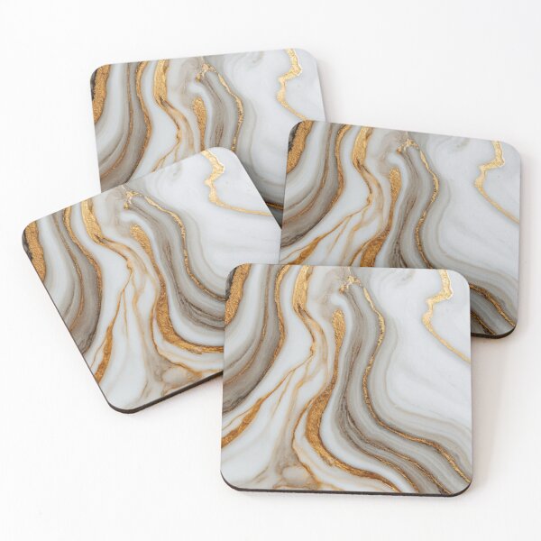 Item preview, Natural white and golden stone pattern designed and sold by SmileshareShop.