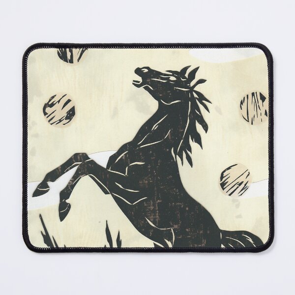 Item preview, Abstract Rearing Black Horse Spirit designed and sold by bubblegoth.