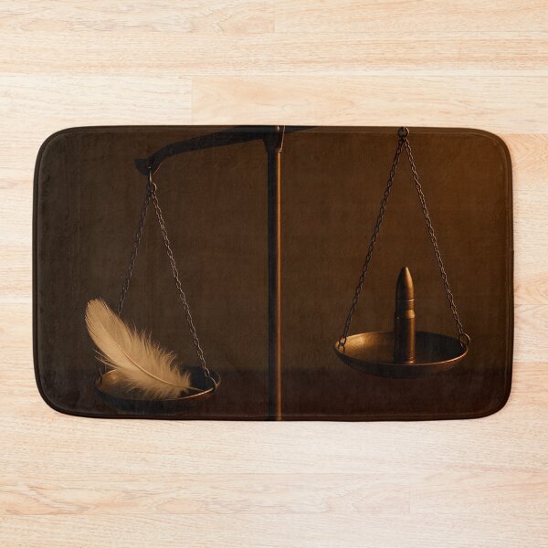 Item preview, Justice Scale Feather Bullet Contrast Cinema Movie designed and sold by Cine8.